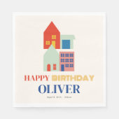 Serviette En Papier Fête d'anniversaire de quartier (Devant)
