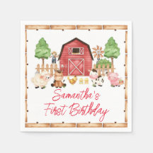Fête d'anniversaire de Red Farm Animaux