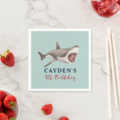 Serviette En Papier Fête d'anniversaire de requins (En situation)