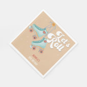Serviette En Papier Fête d'anniversaire de roller retro (Coin)