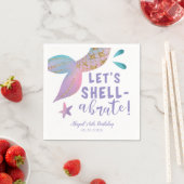 Serviette En Papier Fête d'anniversaire de Shellabrate Mermaid (En situation)