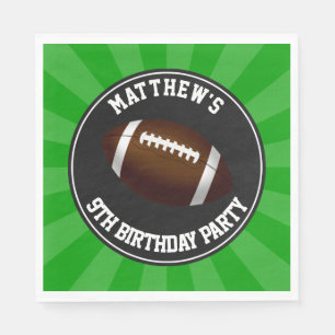 Serviette En Papier Fête d'anniversaire de sports de football