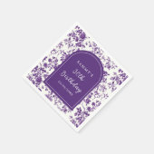 Serviette En Papier Fête d'anniversaire de style chinois antique viole (Coin)