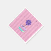 Serviette En Papier Fête d'anniversaire de style rétro (Coin)