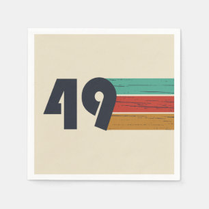 Serviette En Papier Fête d'anniversaire de style vintage née en 1949