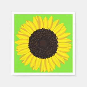 Serviette En Papier Fête d'anniversaire de Sunflower pour enfants été