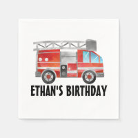Fête d'anniversaire d'enfant Camion de pompiers ro