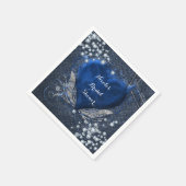 Serviette En Papier Fête d'anniversaire Denim & Diamonds Glam (Coin)