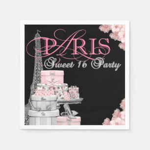 Serviette En Papier Fête d'anniversaire des 16 ans de Paris