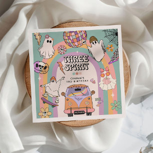 Serviette En Papier Fête d'anniversaire des 3 ans Three Spirit Retro F