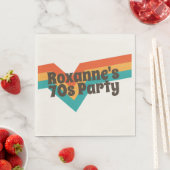Serviette En Papier Fête d'anniversaire des années 70 (En situation)