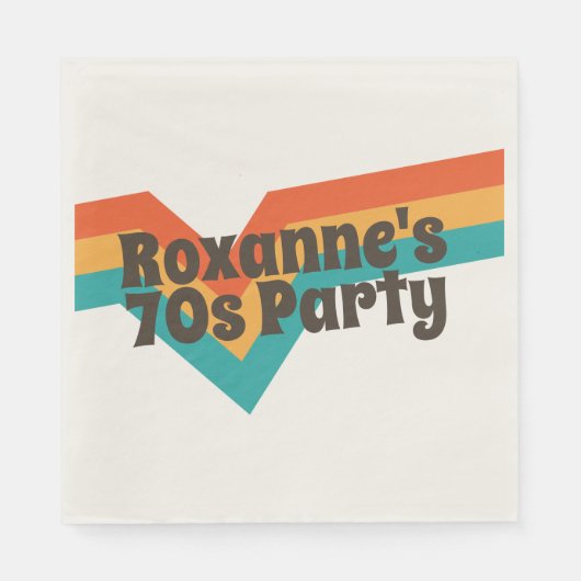 Serviette En Papier Fête d'anniversaire des années 70 (Devant)