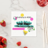 Serviette En Papier Fête d'anniversaire des années 80 (En situation)