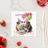 Serviette En Papier Fête d'anniversaire des Cochons de Guinée (En situation)