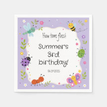 Fête d'anniversaire des filles avec des bugs migno