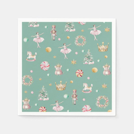 Serviette En Papier Fête d'anniversaire des filles de Nutcracker moder (Devant)
