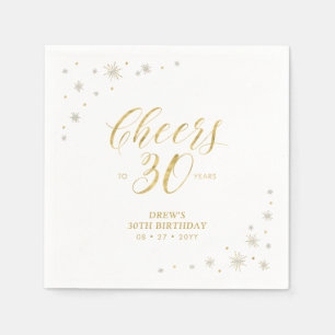 Serviette En Papier Fête d'anniversaire du 30e anniversaire de Modern 