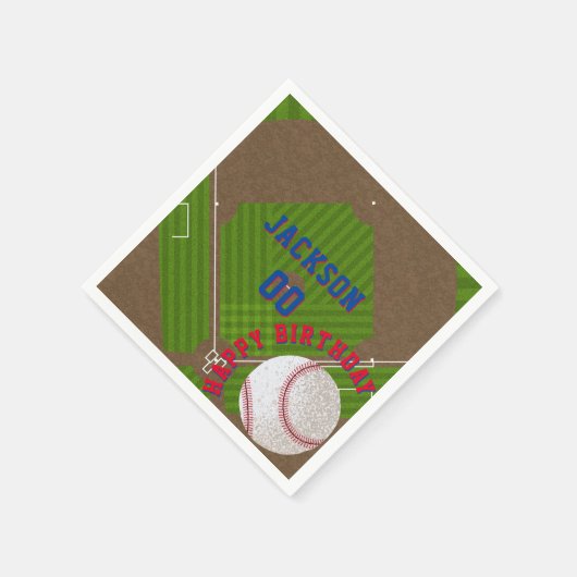 Serviette En Papier Fête d'anniversaire du baseball (Coin)