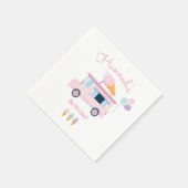 Serviette En Papier Fête d'anniversaire du camion à crème glacée (Coin)