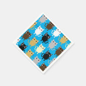 Serviette En Papier Fête d'anniversaire du chat (Coin)