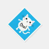 Serviette En Papier Fête d'anniversaire du chat (Coin)