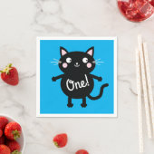 Serviette En Papier Fête d'anniversaire du chat (En situation)