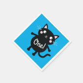 Serviette En Papier Fête d'anniversaire du chat (Coin)