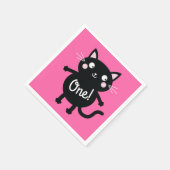 Serviette En Papier Fête d'anniversaire du chat (Coin)