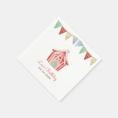 Serviette En Papier Fête d'anniversaire du cirque vintage (Coin)