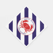 Serviette En Papier Fête d'anniversaire du crabe rouge (Coin)