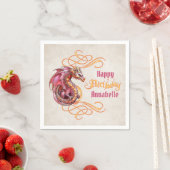 Serviette En Papier Fête d'anniversaire du dragon (En situation)