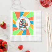 Serviette En Papier Fête d'anniversaire du garçon à thème Dragon (En situation)