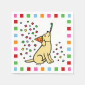 Serviette En Papier Fête d'anniversaire du Labrador jaune Confetti (Devant)
