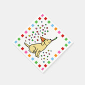 Serviette En Papier Fête d'anniversaire du Labrador jaune Confetti (Coin)