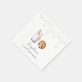 Serviette En Papier Fête d'anniversaire du lait et des biscuits (Coin)