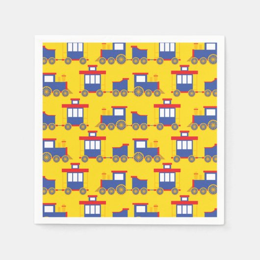 Serviette En Papier Fête d'anniversaire du train (Devant)