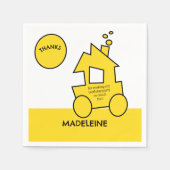 Serviette En Papier Fête d'anniversaire du train (Devant)