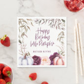 Serviette En Papier Fête d'anniversaire d'un petit citrouille à l'auto (En situation)