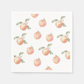 Serviette En Papier Fête d'anniversaire d'une fille de pêche douce (Devant)