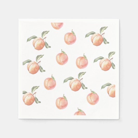 Serviette En Papier Fête d'anniversaire d'une fille de pêche douce (Devant)