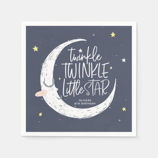 Serviette En Papier Fête d'anniversaire en étoile (Devant)