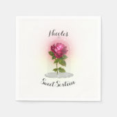 Serviette En Papier Fête d'anniversaire Enchanted Magical Red Rose (Devant)