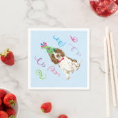 Serviette En Papier Fête d'anniversaire English Springer Spaniel (En situation)