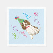 Serviette En Papier Fête d'anniversaire English Springer Spaniel (Devant)