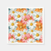 Serviette En Papier Fête d'anniversaire fleur de printemps de margueri (Devant)
