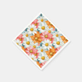 Serviette En Papier Fête d'anniversaire fleur de printemps de margueri (Coin)