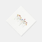 Serviette En Papier Fête d'anniversaire Fleur sauvage colorée (Coin)