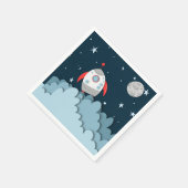 Serviette En Papier Fête d'anniversaire Fusée spatiale (Coin)