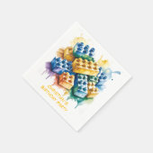 Serviette En Papier Fête d'anniversaire garçon Splash Block Constructi (Coin)