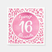 Serviette En Papier Fête d'anniversaire Girly Leopard (Devant)